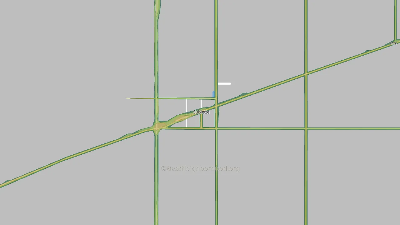 Sublette, KS Map of Noise Levels in Sublette