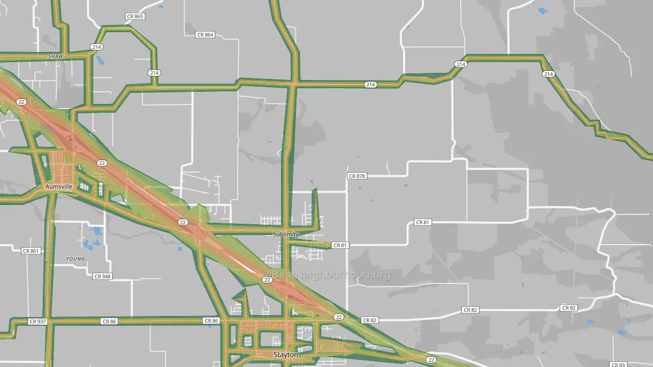 Sublimity, OR Map of Noise Levels in Sublimity