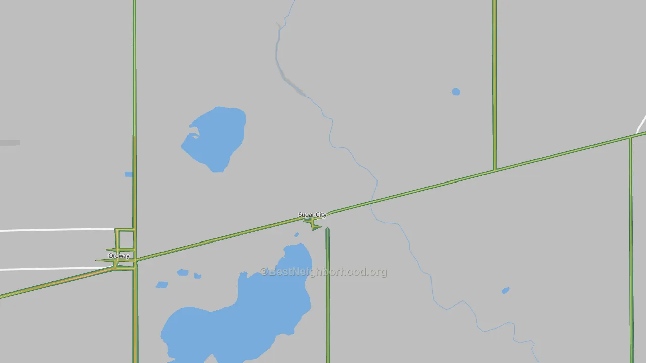 Sugar City, CO Map of Noise Levels in Sugar City
