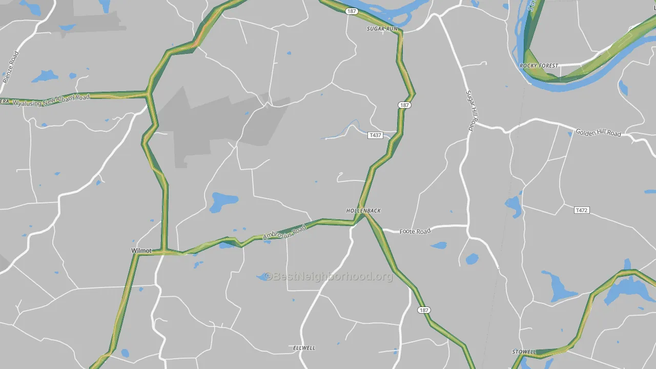 Sugar Run, PA Map of Noise Levels in Sugar Run