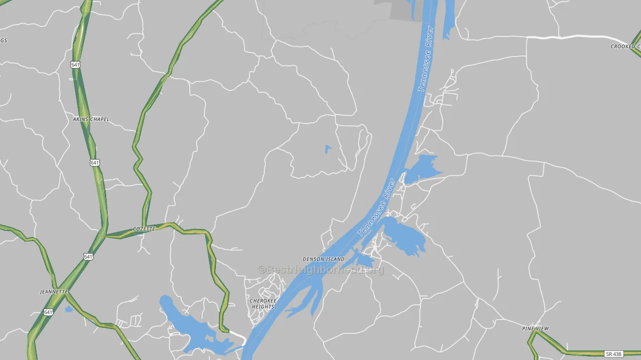 Sugar Tree, TN Map of Noise Levels in Sugar Tree