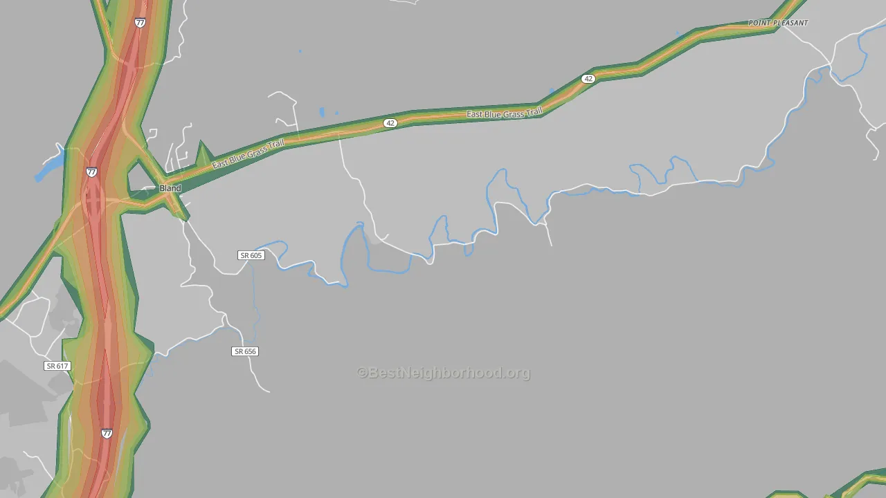 Suiter, VA Map of Noise Levels in Suiter