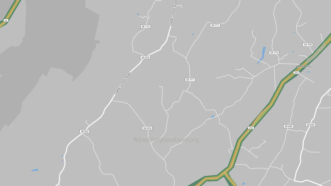Summerdean, VA Map of Noise Levels in Summerdean