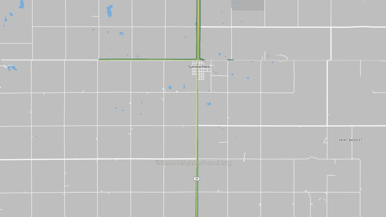 Summerfield, KS Map of Noise Levels in Summerfield