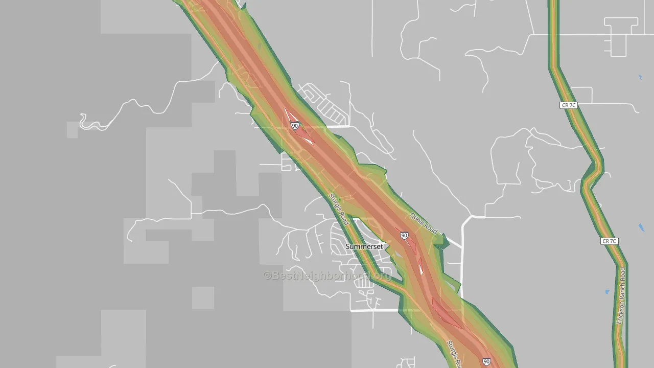 Summerset, SD Map of Noise Levels in Summerset