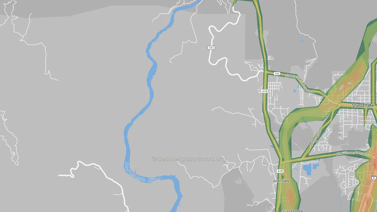 Summit City, CA Map of Noise Levels in Summit City