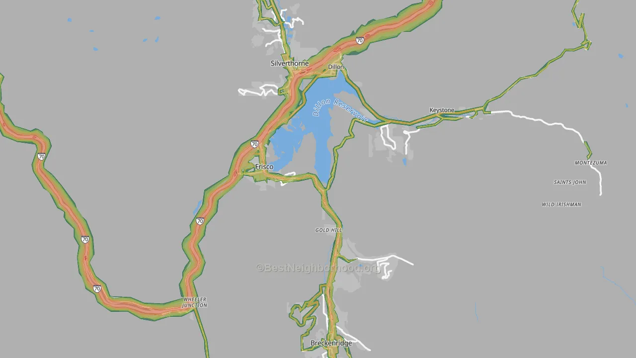 Summit County, CO Map of Noise Levels in Summit County