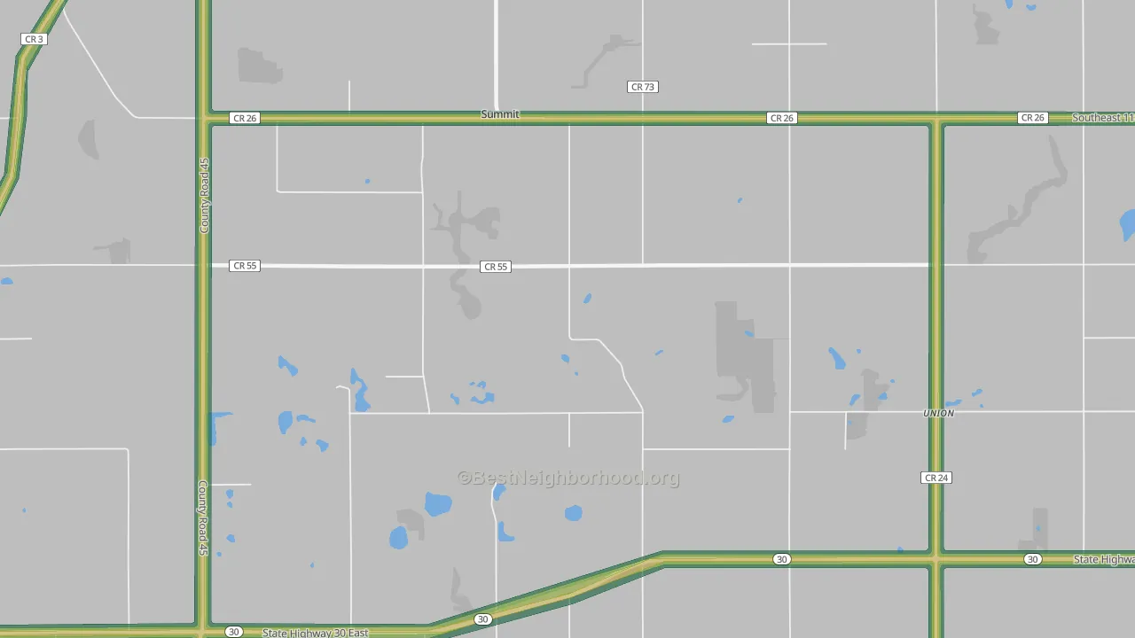 Summit, MN Map of Noise Levels in Summit