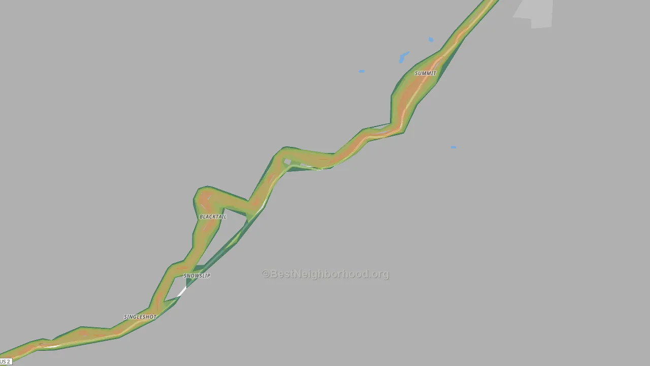 Summit, MT Map of Noise Levels in Summit