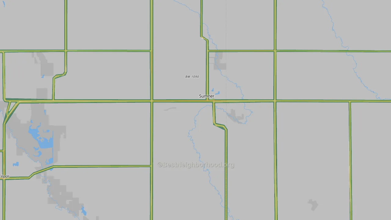 Sumner, IA Map of Noise Levels in Sumner