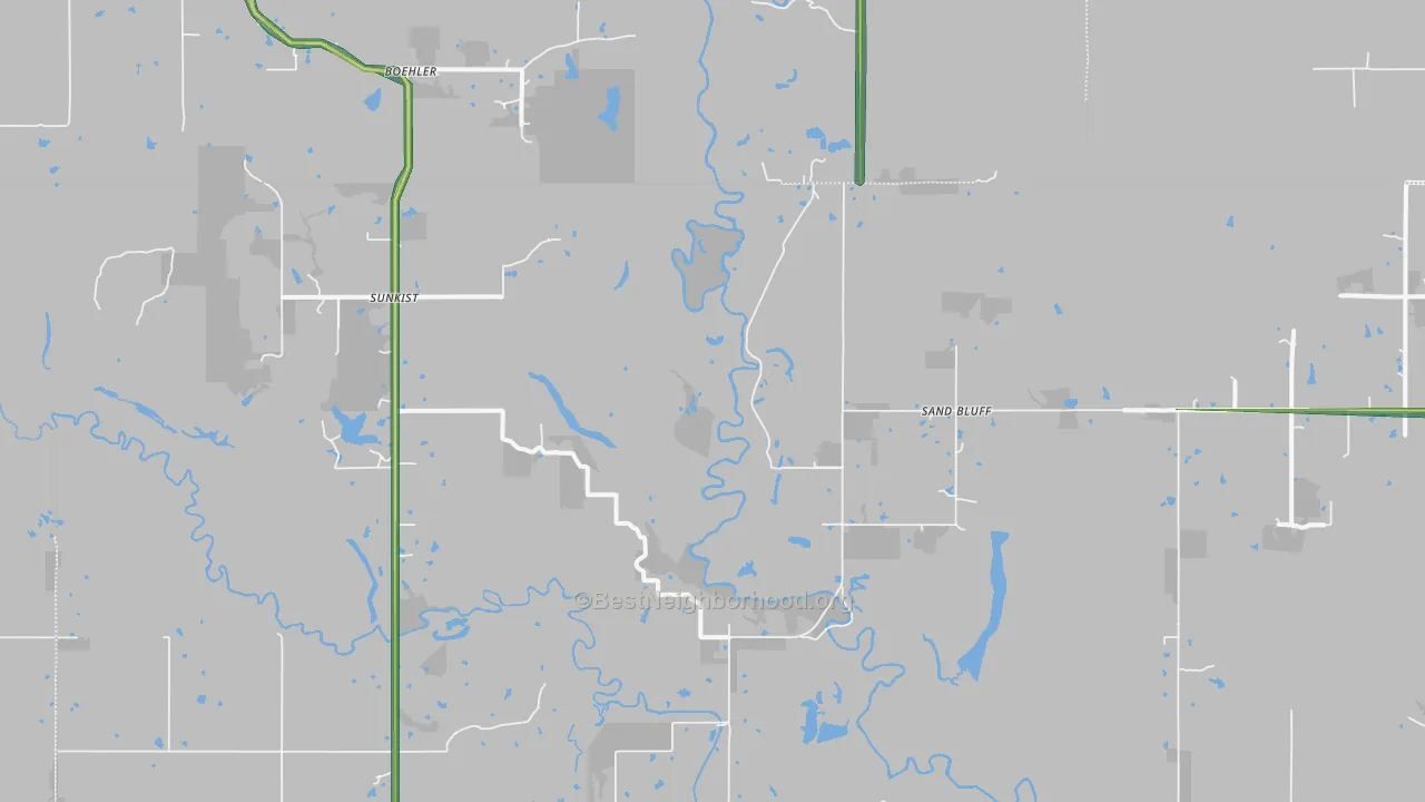 Sunkist, OK Map of Noise Levels in Sunkist