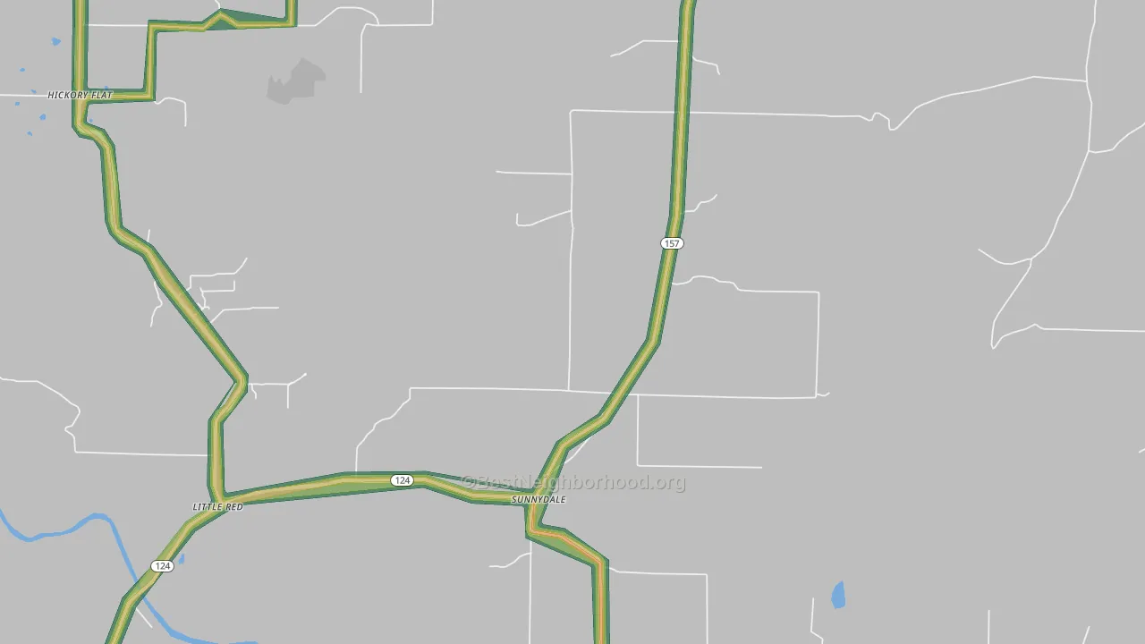 Sunnydale, AR Map of Noise Levels in Sunnydale