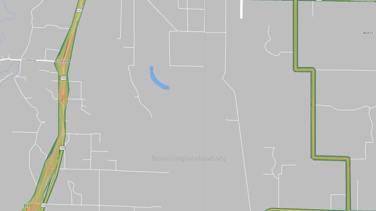 Sunshine, AR Map of Noise Levels in Sunshine