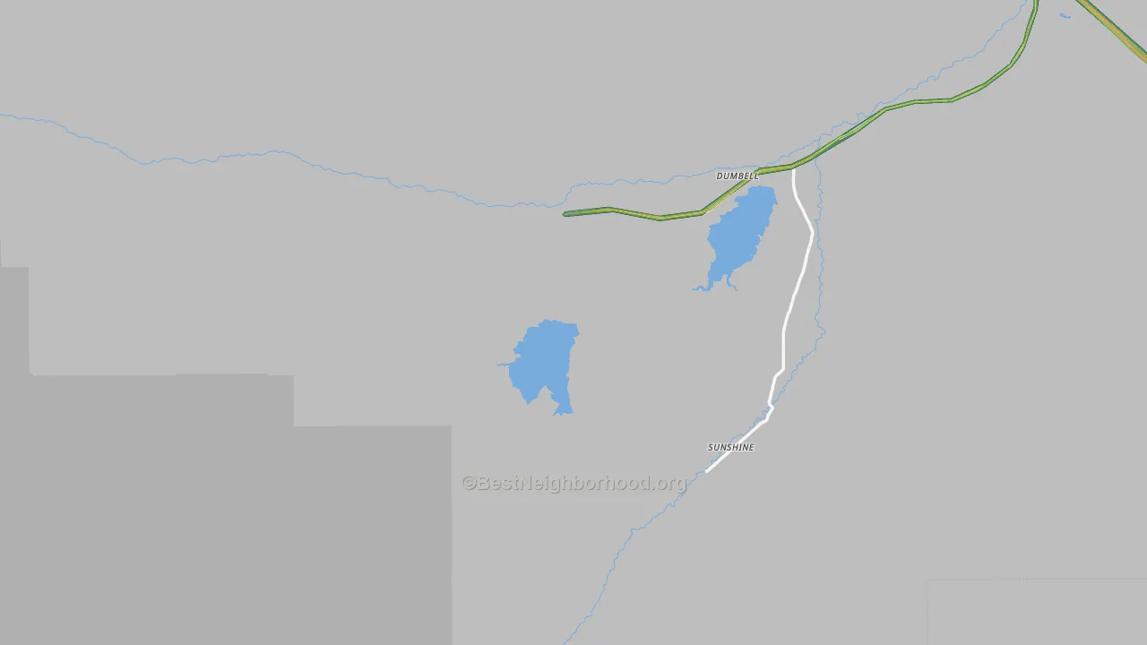 Sunshine, WY Map of Noise Levels in Sunshine