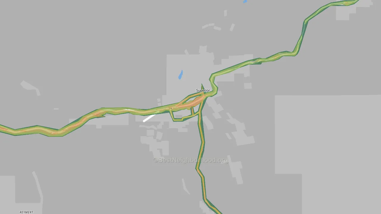 Superior, AZ Map of Noise Levels in Superior