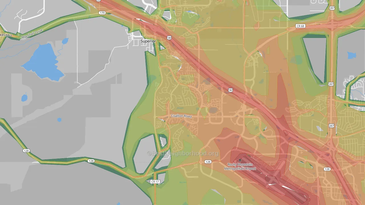 Superior, CO Map of Noise Levels in Superior