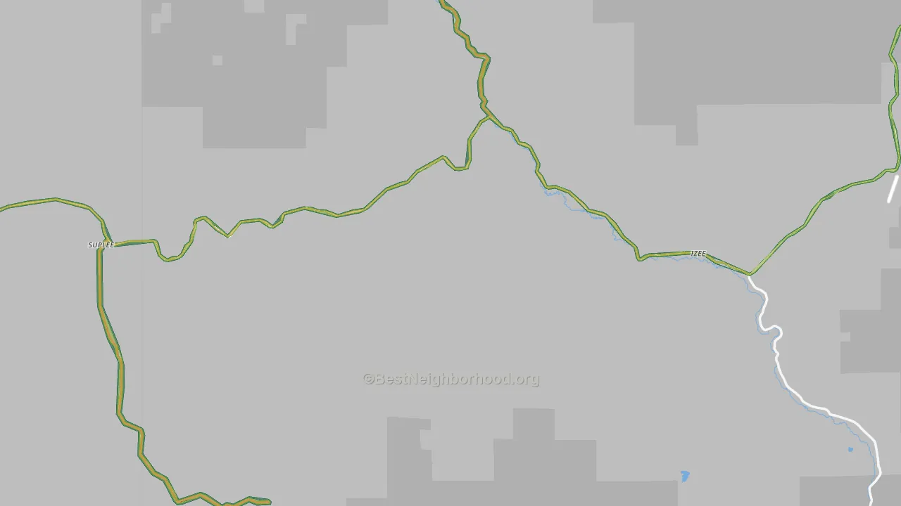 Suplee, OR Map of Noise Levels in Suplee