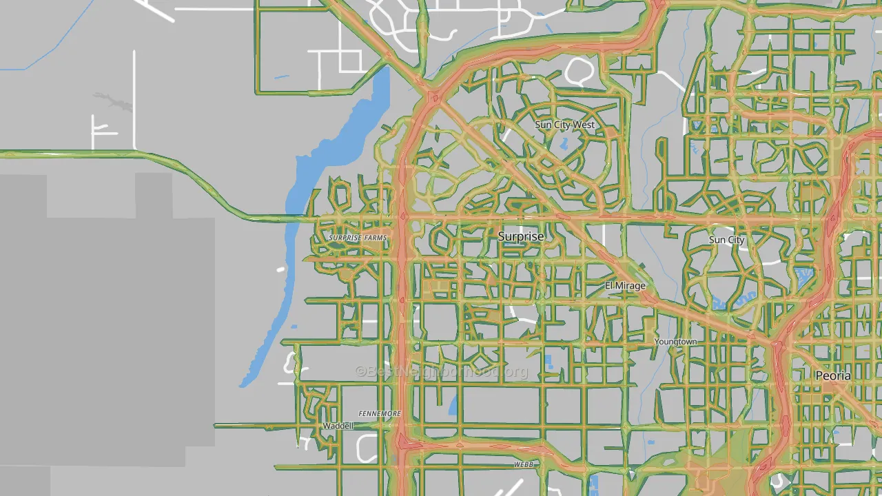 Surprise, AZ Map of Noise Levels in Surprise