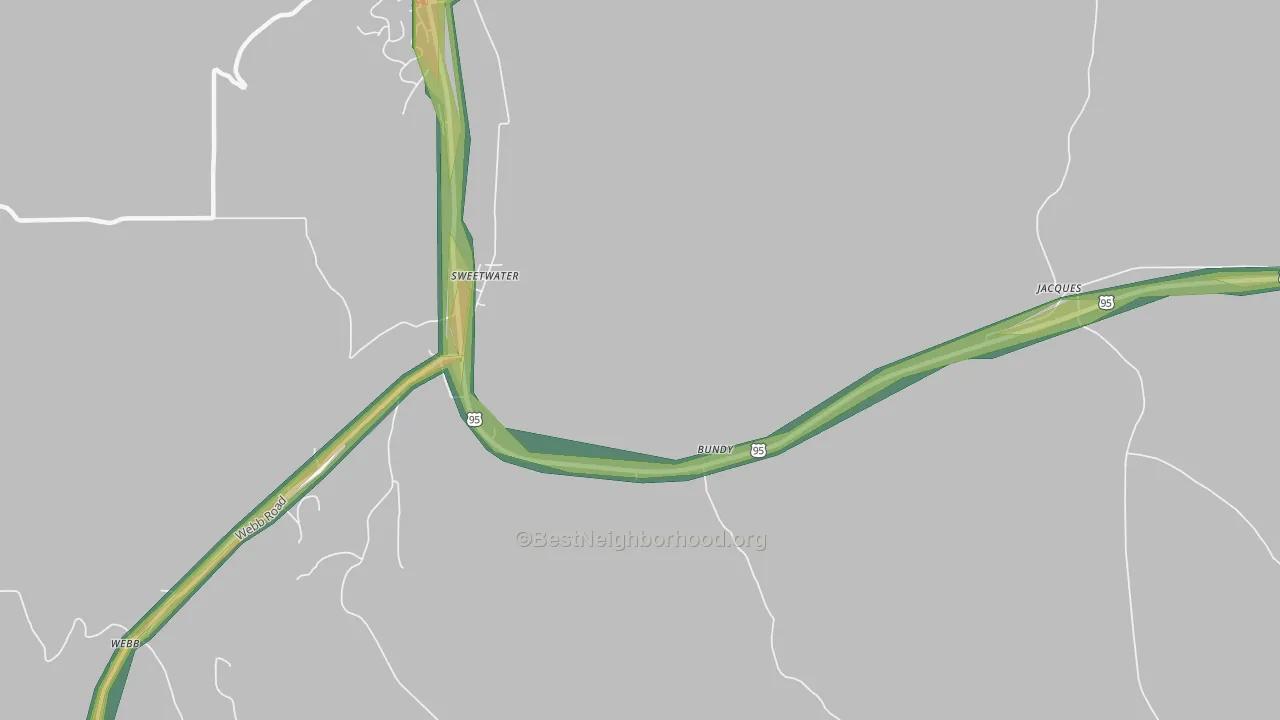 Sweetwater, ID Map of Noise Levels in Sweetwater