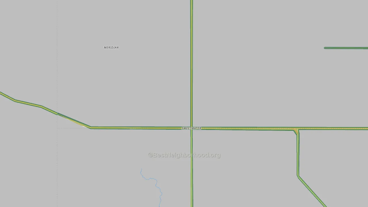 Sweetwater, OK Map of Noise Levels in Sweetwater