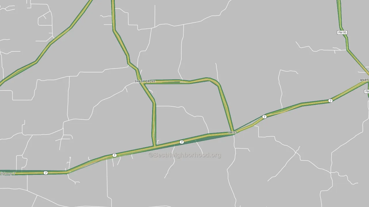 Swift, TX Map of Noise Levels in Swift