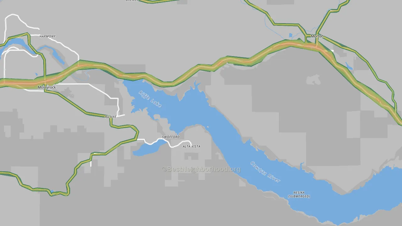 Swofford, WA Map of Noise Levels in Swofford