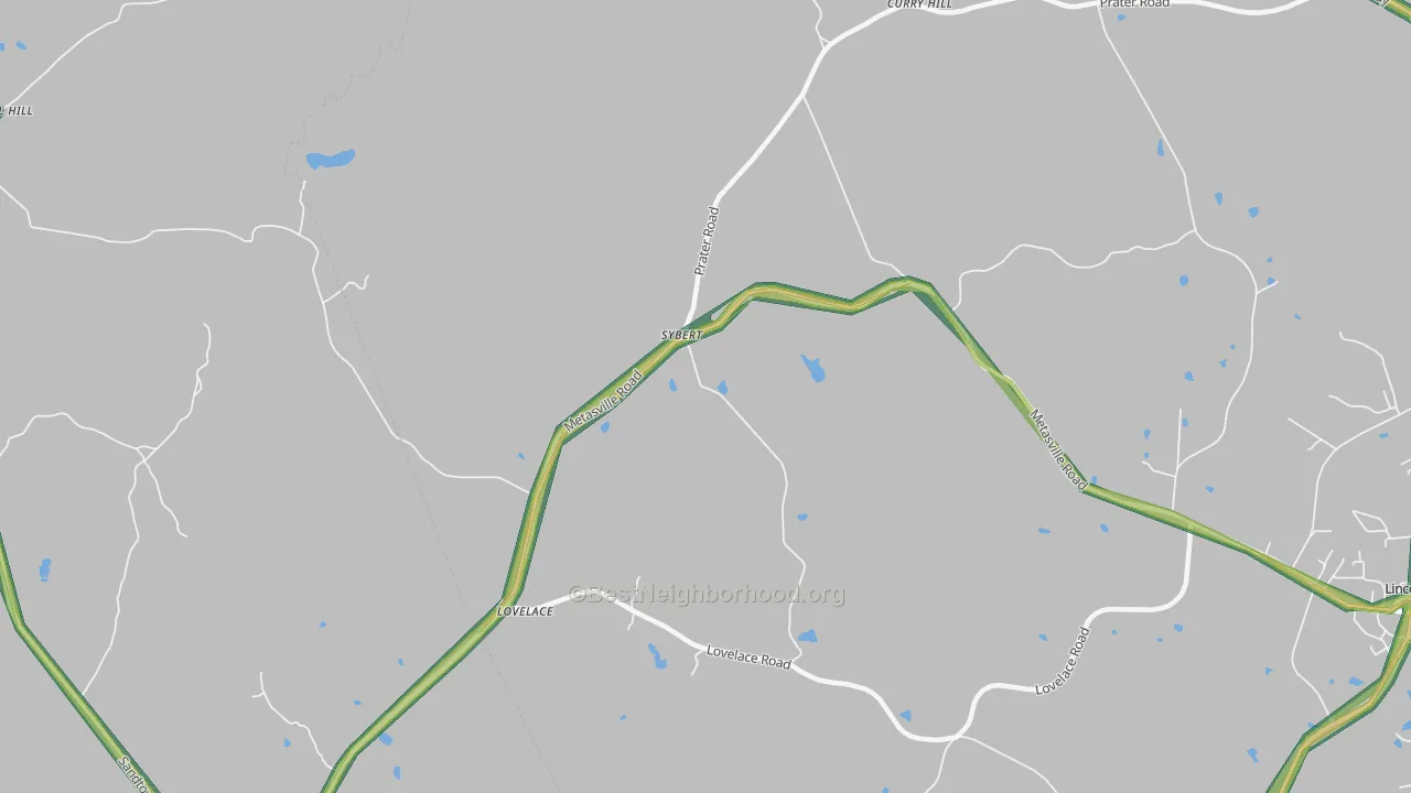 Sybert, GA Map of Noise Levels in Sybert