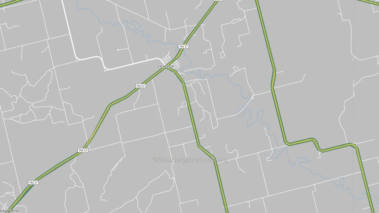 Sylvester, TX Map of Noise Levels in Sylvester