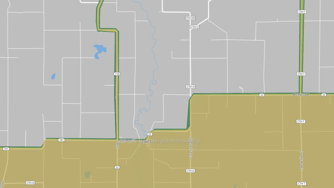 Symco, WI Map of Noise Levels in Symco