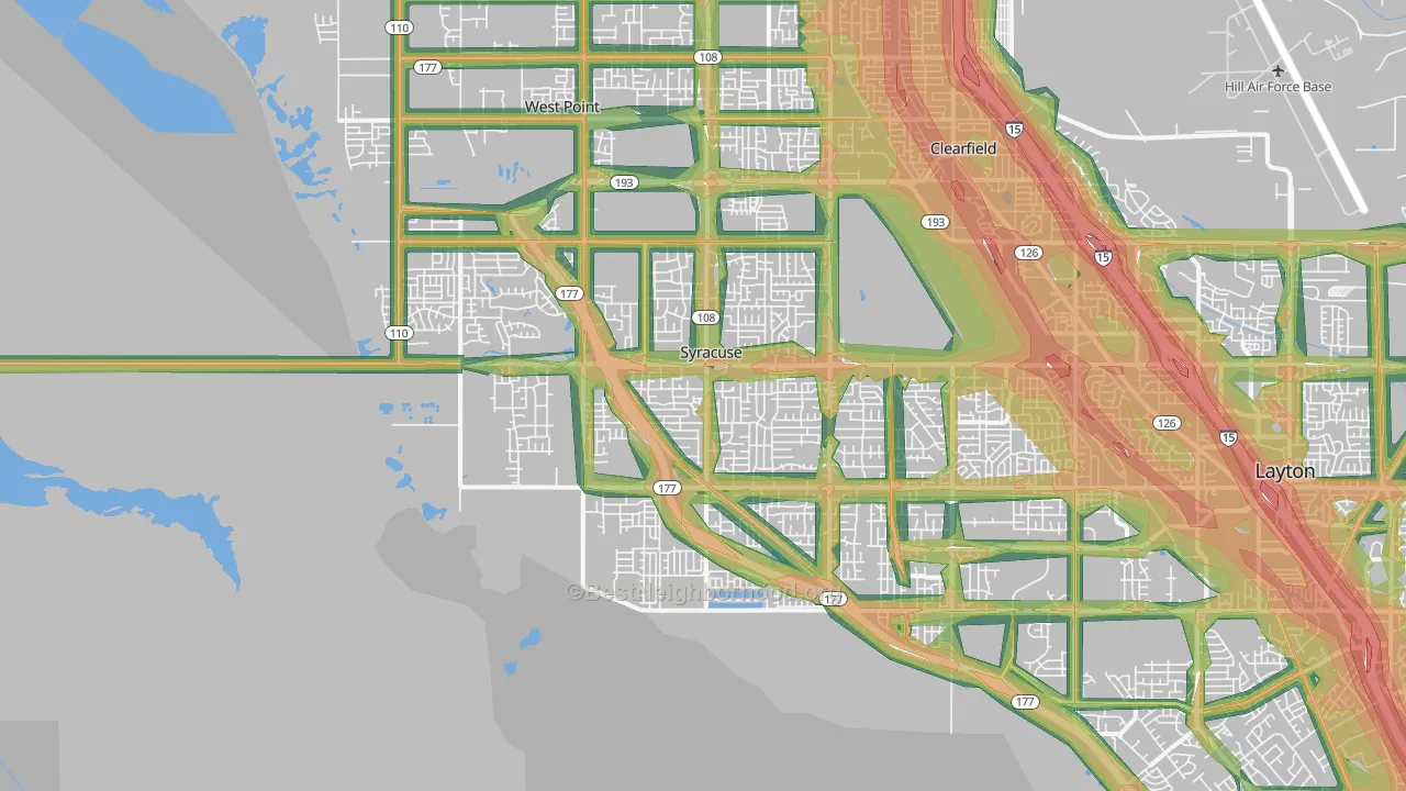 Syracuse, UT Map of Noise Levels in Syracuse