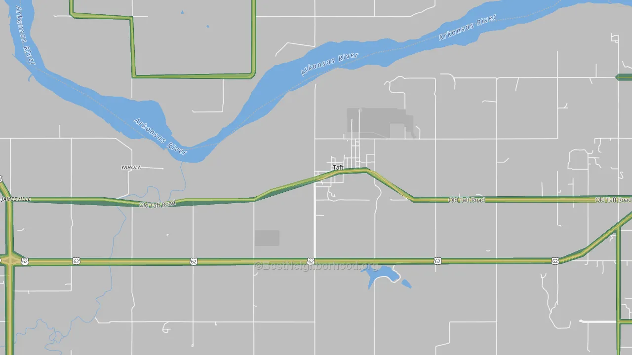 Taft, OK Map of Noise Levels in Taft