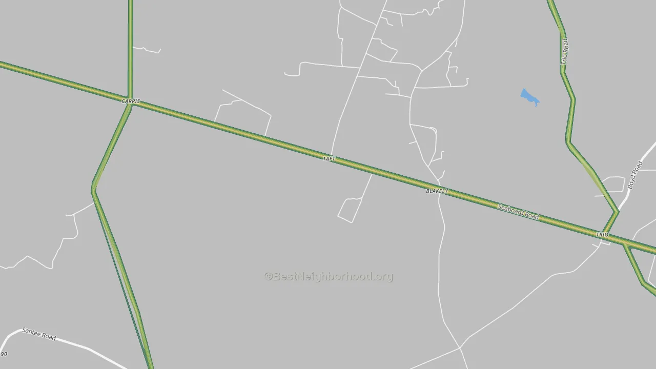 Taft, SC Map of Noise Levels in Taft
