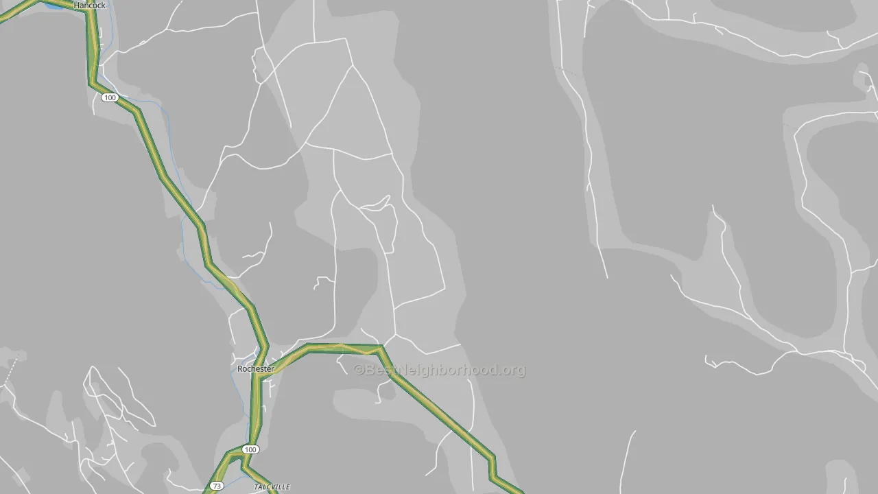 Talcville, VT Map of Noise Levels in Talcville