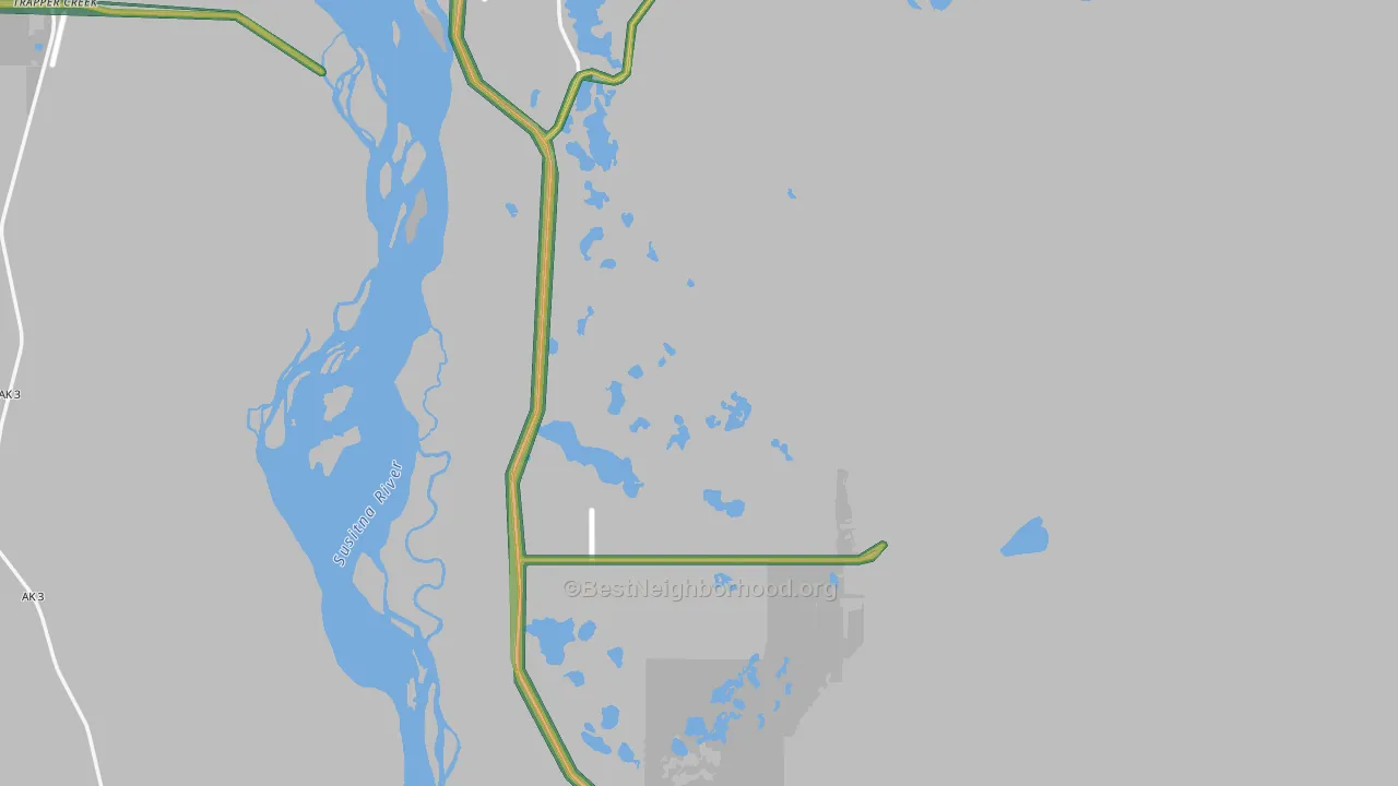 Talkeetna, AK Map of Noise Levels in Talkeetna