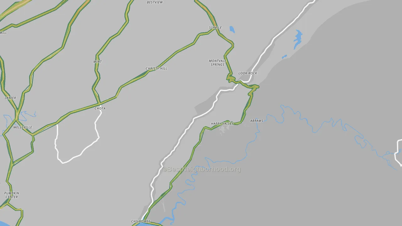 Tallassee, TN Map of Noise Levels in Tallassee
