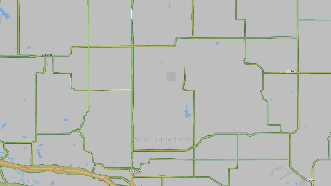 Tama County, IA Map of Noise Levels in Tama County