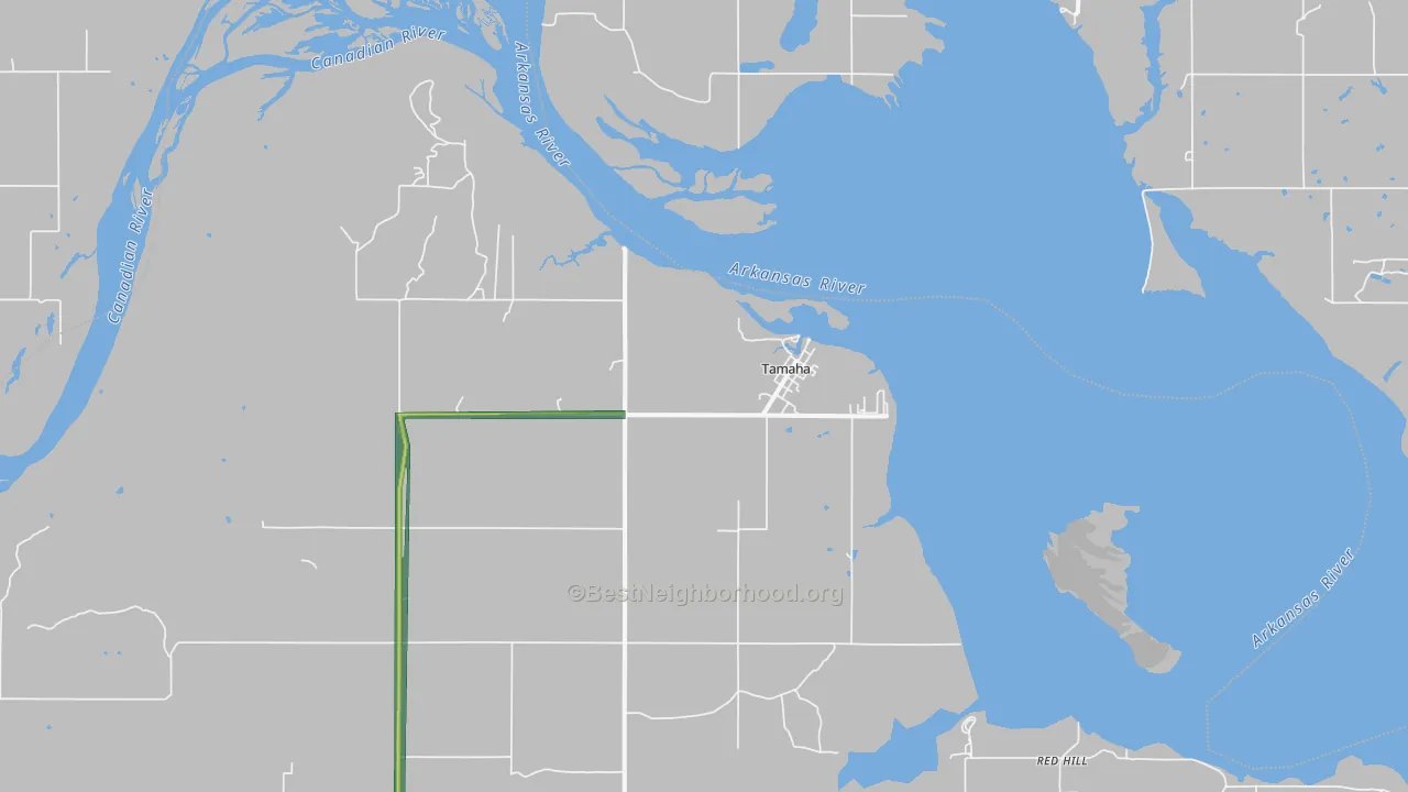 Tamaha, OK Map of Noise Levels in Tamaha