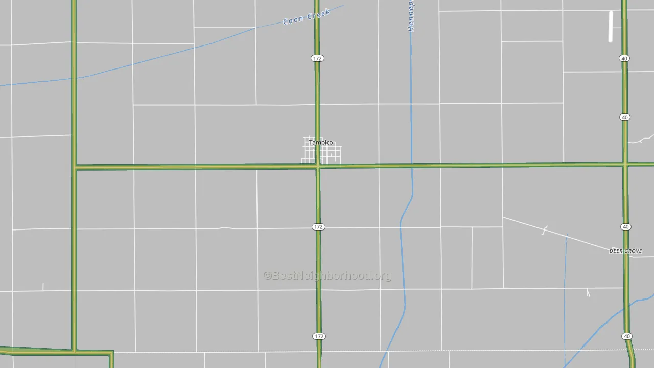 Tampico, IL Map of Noise Levels in Tampico