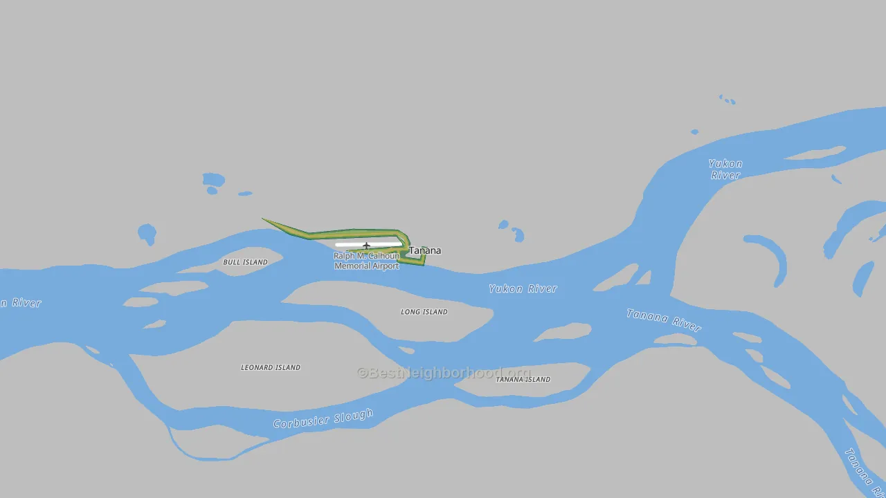 Tanana, AK Map of Noise Levels in Tanana