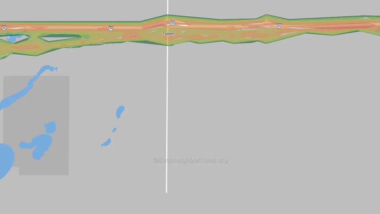 Tappen, ND Map of Noise Levels in Tappen