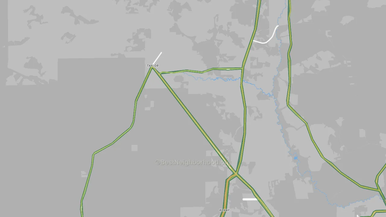 Taylor, FL Map of Noise Levels in Taylor