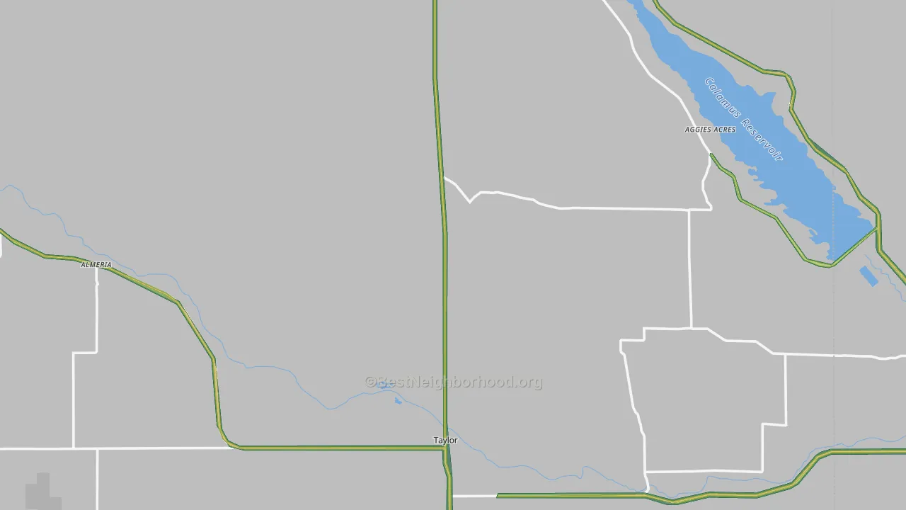 Taylor, NE Map of Noise Levels in Taylor