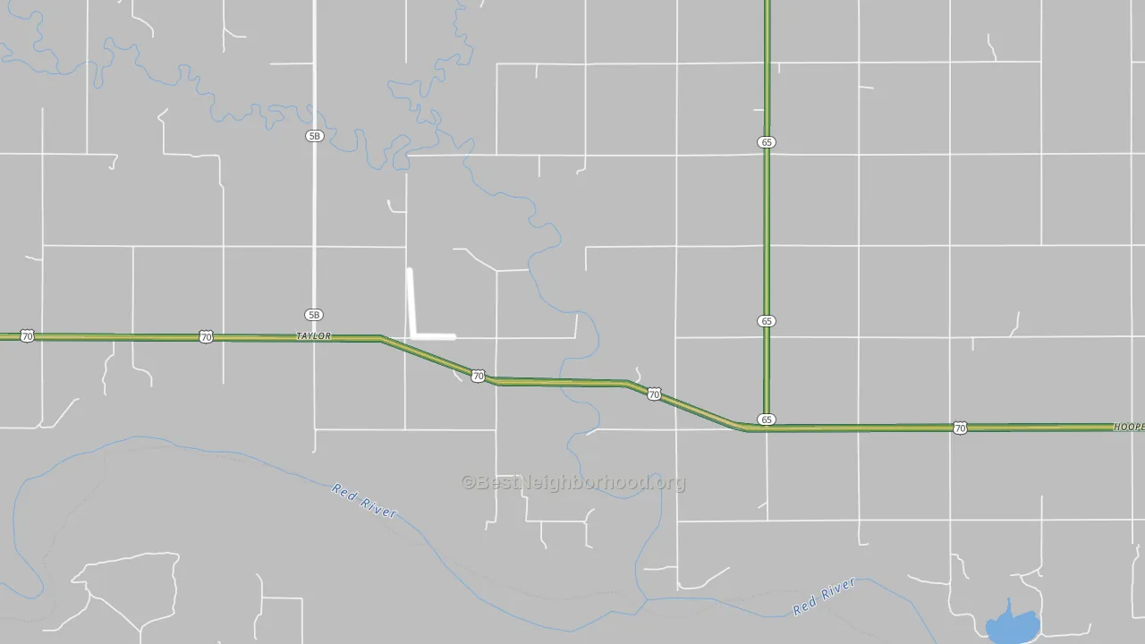 Taylor, OK Map of Noise Levels in Taylor
