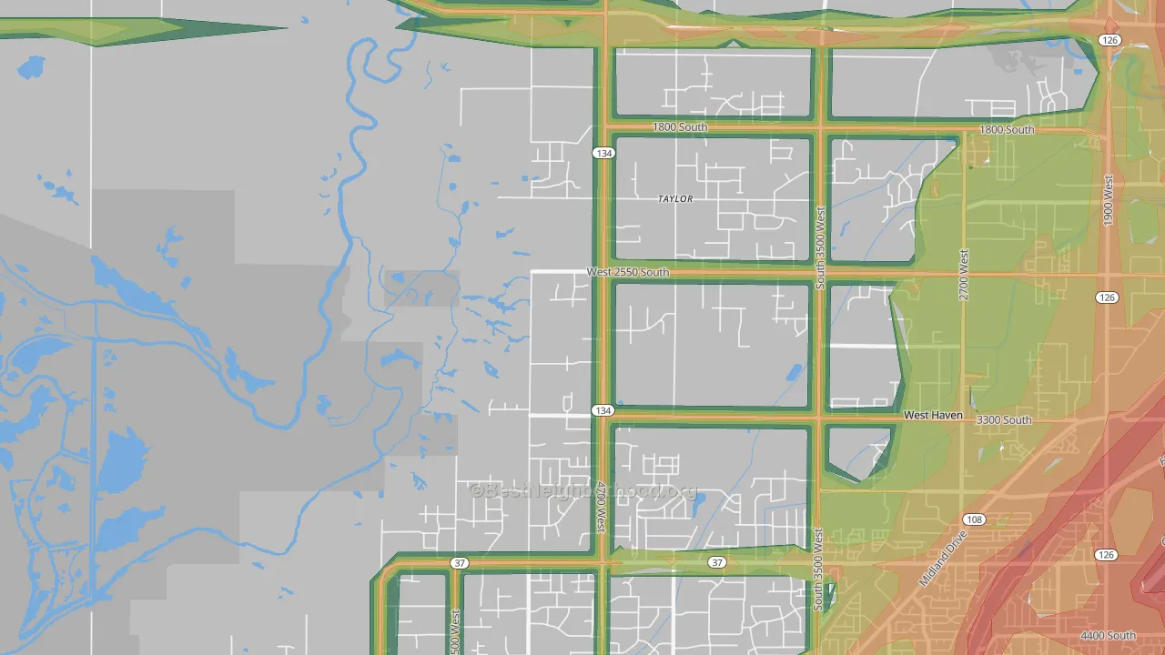 Taylor, UT Map of Noise Levels in Taylor