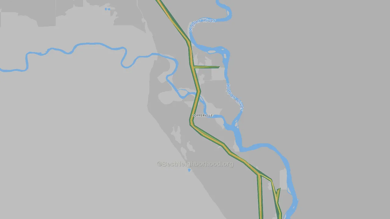 Tazlina, AK Map of Noise Levels in Tazlina