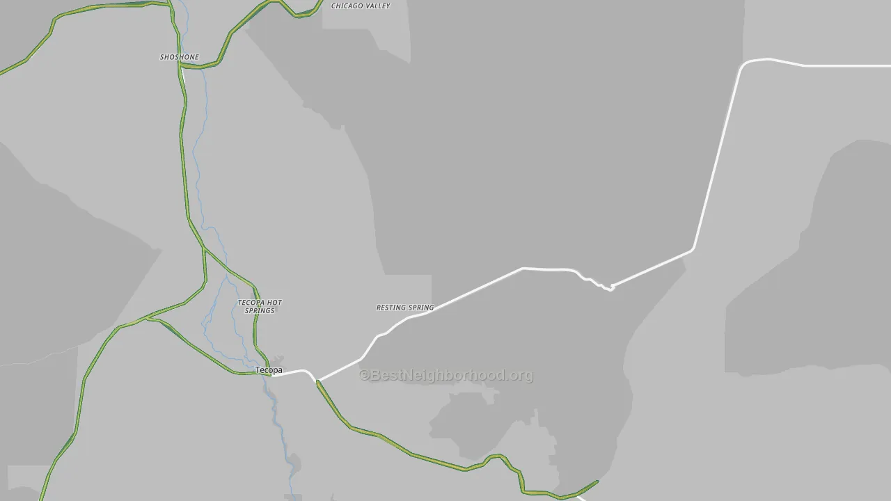 Tecopa, CA Map of Noise Levels in Tecopa