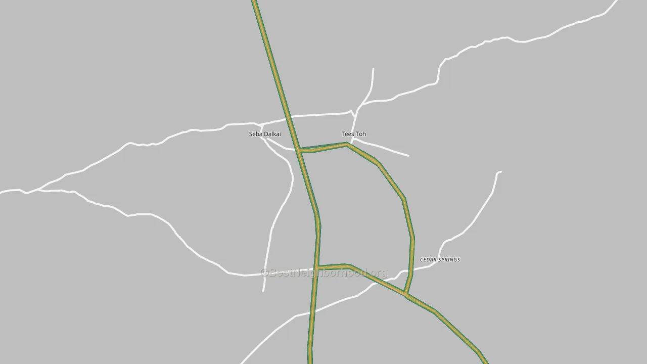 Tees Toh, AZ Map of Noise Levels in Tees Toh