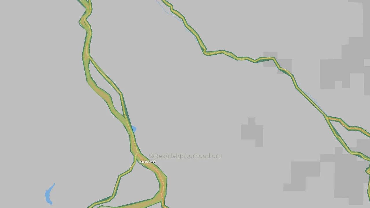 Telocaset, OR Map of Noise Levels in Telocaset