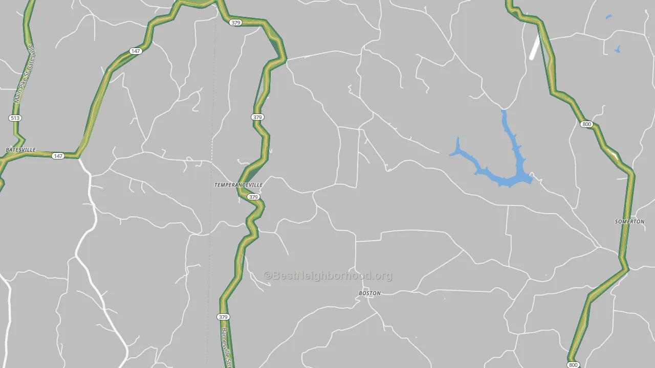Temperanceville, OH Map of Noise Levels in Temperanceville