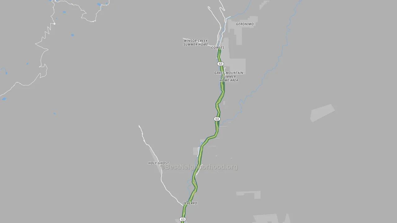 Tererro, NM Map of Noise Levels in Tererro